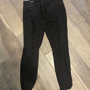 Torrid bombshell distressed black jeans
